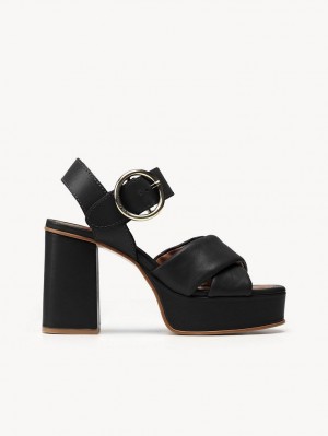 Black Chloe Lyna High-heel Sandals | CHE-SR14812