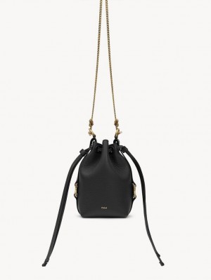 Black Chloe Marcie Micro Bucket Crossbody Bags | CHE-SR13576