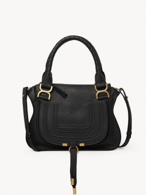 Black Chloe Marcie Small Double Carry Crossbody Bags | CHE-SR13543