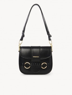 Black Chloe Saddie Satchel Shoulder Bags | CHE-SR14631