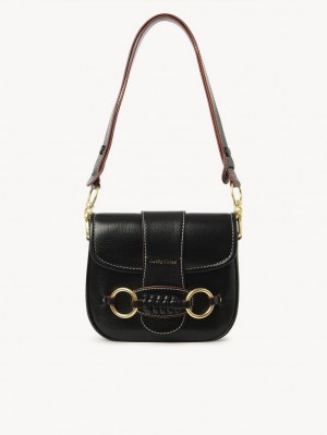 Black Chloe Saddie Satchel Shoulder Bags | CHE-SR14665