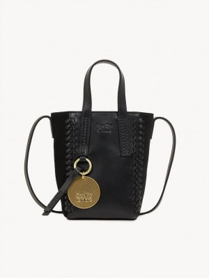 Black Chloe Tilda Mini Tote Bags | CHE-SR14708