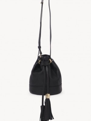 Black Chloe Vicki Small Bucket Shoulder Bags | CHE-SR14644