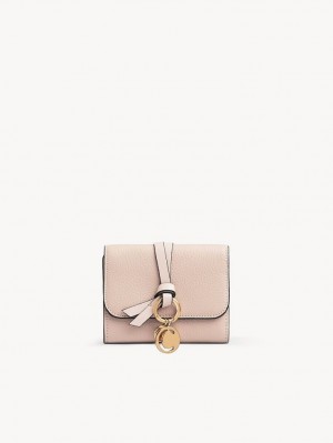 Blush Nude Chloe Alphabet Small Tri-fold Compact Wallets | CHE-SR14290