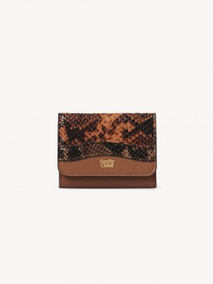 Burning Camel Chloe Layers Medium Tri-fold Compact Wallets | CHE-SR14899