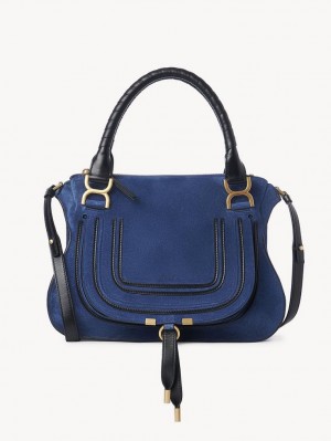 DEEP DENIM Chloe Marcie Double Carry Crossbody Bags | CHE-SR13504