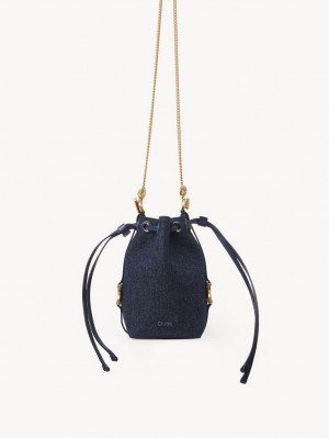 Denim Chloe Marcie Bucket Mini Bags | CHE-SR13715