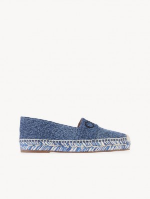 Denim Chloe Piia Flat Espadrille | CHE-SR14153