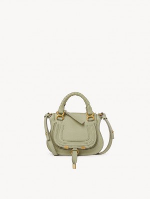 FADED GREEN Chloe Marcie Double Carry Mini Bags | CHE-SR13674