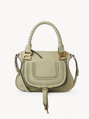 FADED GREEN Chloe Marcie Small Double Carry Crossbody Bags | CHE-SR13554