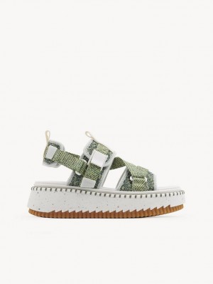 FOREST GREEN Chloe Lilli Flat Sandals | CHE-SR14176