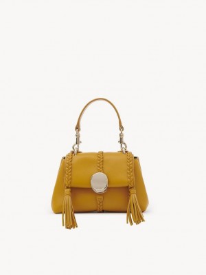 GOLDEN YELLOW Chloe Penelope Soft Shoulder Mini Bags | CHE-SR13736