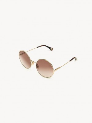 GOLD / GRAD BRICK Chloe Honoré Sunglasses | CHE-SR14563