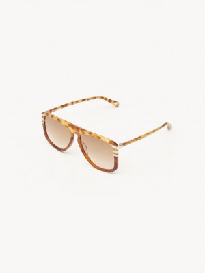 HAVANA PATCHWORK Chloe West Small Sunglasses | CHE-SR14521