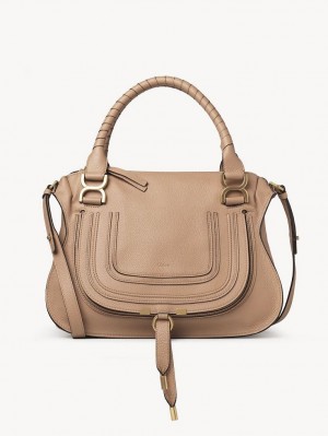 Light Tan Chloe Marcie Double Carry Crossbody Bags | CHE-SR13553