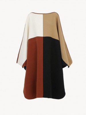 MULTICOLOR 3 Chloe Color-block Poncho Jackets | CHE-SR13803