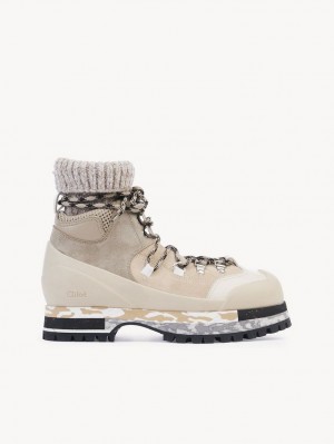 MULTICOLOR BEIGE 1 Chloe Nikie Hiking Boots | CHE-SR14202