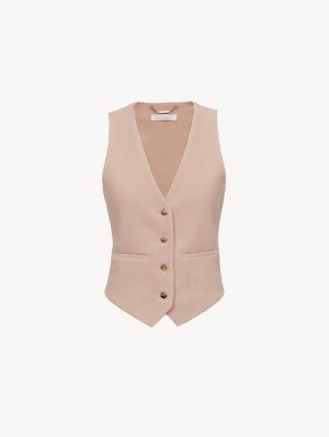 Misty Pink Chloe Classic Vest Jackets | CHE-SR13805