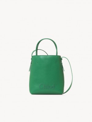 POP GREEN Chloe Sense Tote Mini Bags | CHE-SR13732