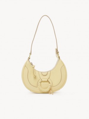 PURE YELLOW Chloe Hana Half Moon Shoulder Bags | CHE-SR14661