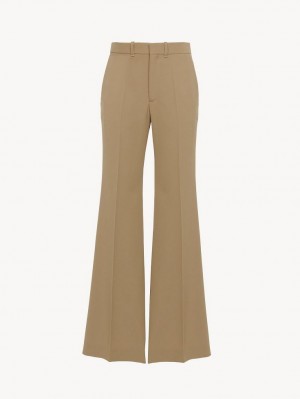 Pearl Beige Chloe Flared Pants | CHE-SR14024