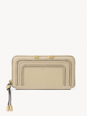 Root Beige Chloe Marcie Zippered Long Wallets | CHE-SR14304