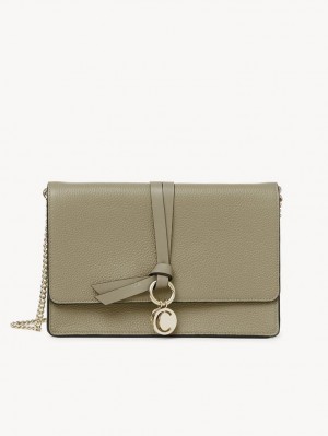 SLATE GREEN Chloe Alphabet Clutch Crossbody Bags | CHE-SR13481