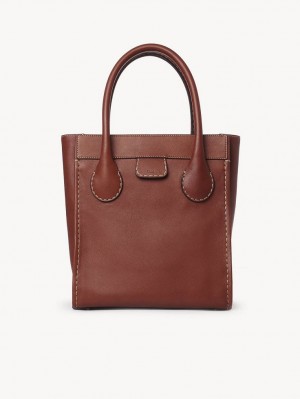 Sepia Brown Chloe Edith Tote Bags | CHE-SR13293