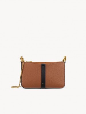 Tan Chloe Marcie On Chain Clutches | CHE-SR13743