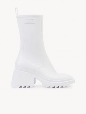 White Chloe Betty Rain Boots | CHE-SR14215