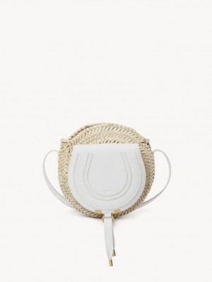 White Chloe Marcie Basket Crossbody Bags | CHE-SR13572