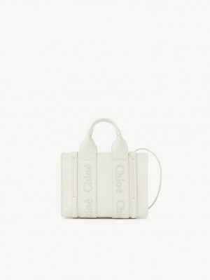 White Chloe Mini Woody Crossbody Bags | CHE-SR13530