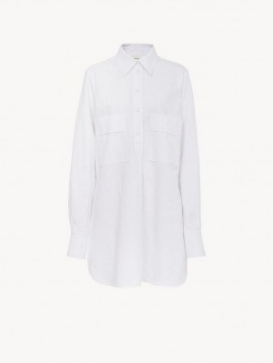 White Chloe Oversized Shirts | CHE-SR13893