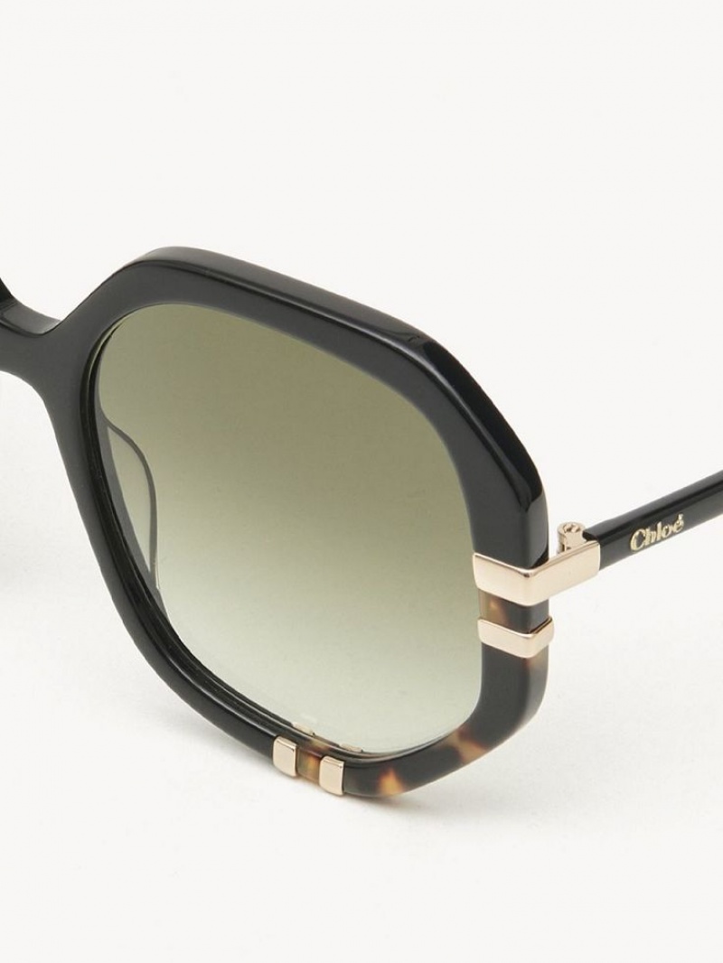 BLACK/HAVANA Chloe West Small Sunglasses | CHE-SR14519