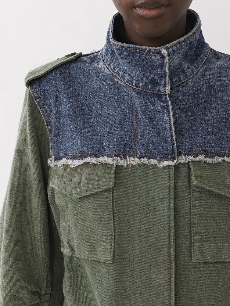 BLUE - GREEN 1 Chloe Utilitarian Safari Jackets | CHE-SR13782