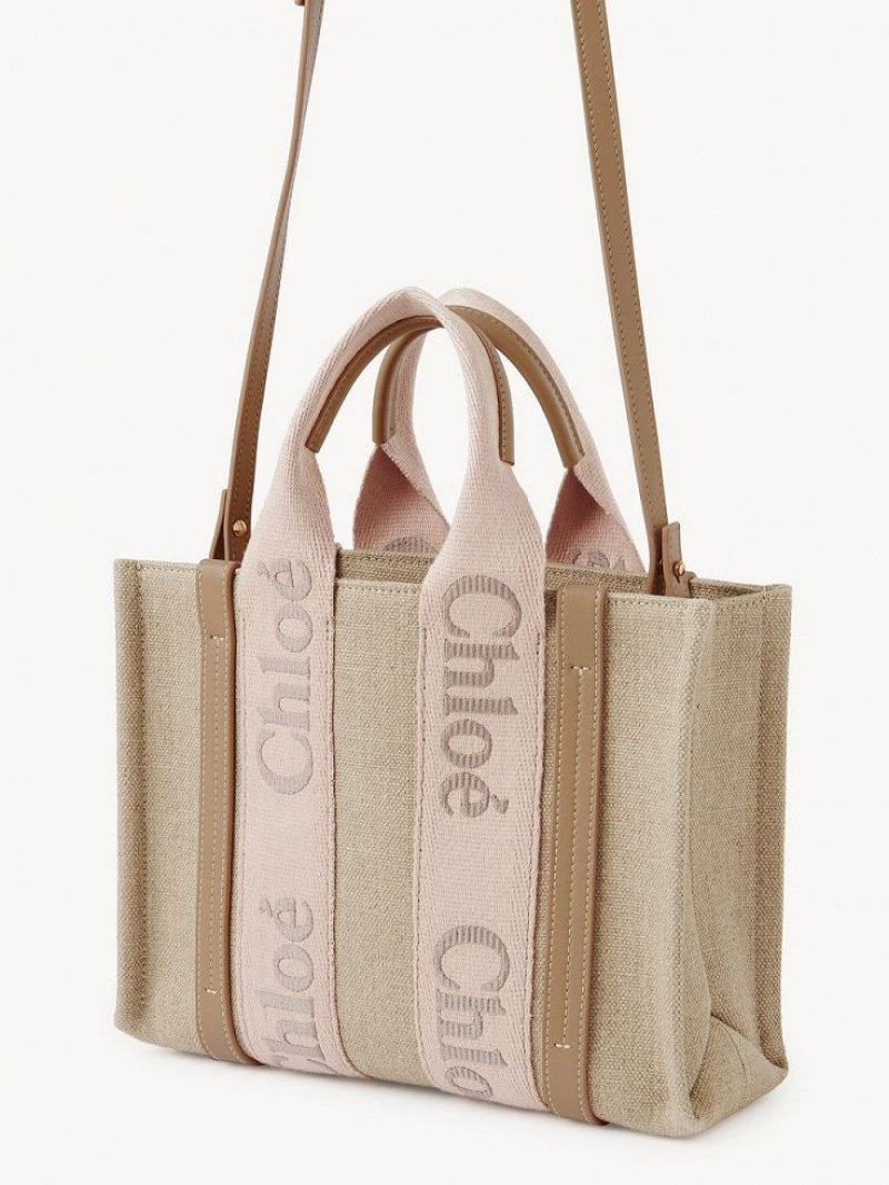 BLUSHY BEIGE Chloe Small Woody Crossbody Bags | CHE-SR13623