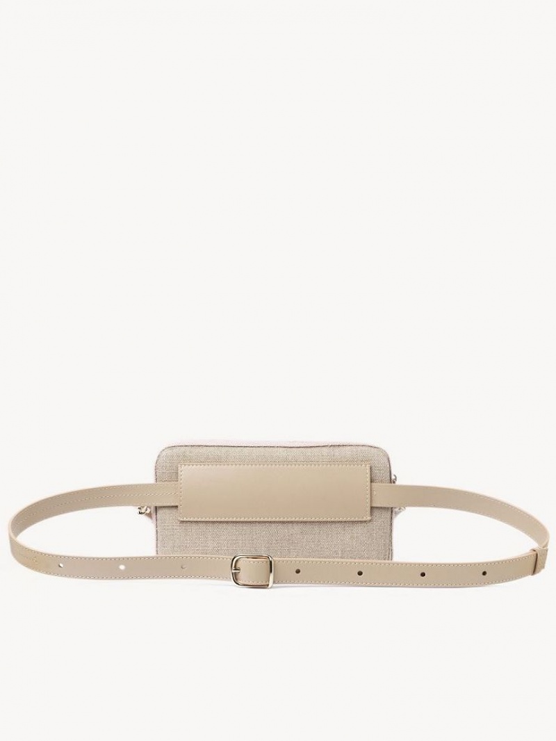 BLUSHY BEIGE Chloe Woody Belt Crossbody Bags | CHE-SR13606