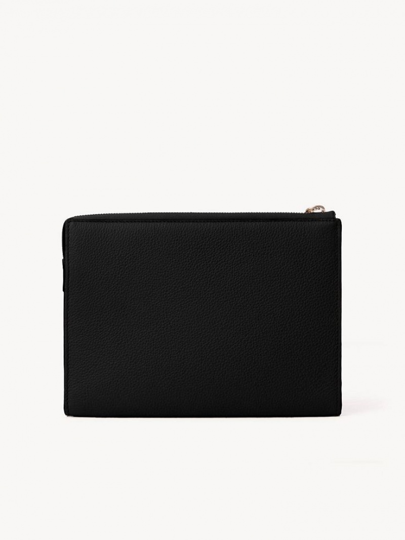 Black Chloe Alphabet Pouches | CHE-SR14324