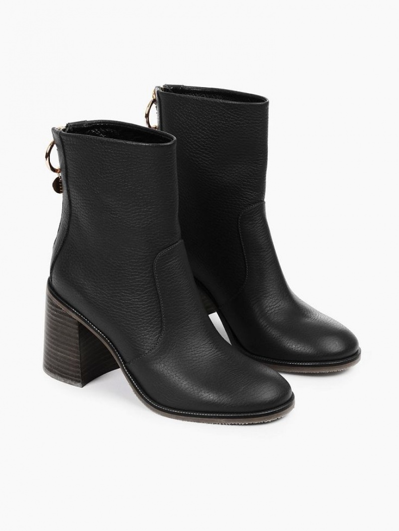 Black Chloe Aryel Heeled Ankle Boots | CHE-SR14857