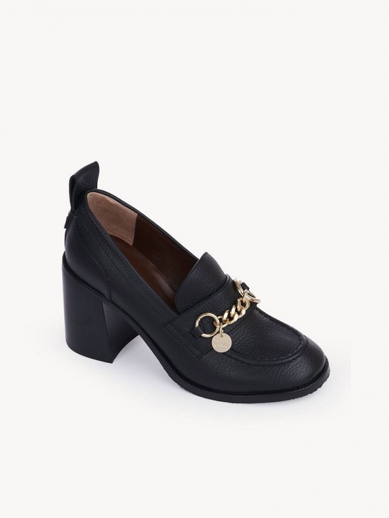 Black Chloe Aryel Penny Flats | CHE-SR14797