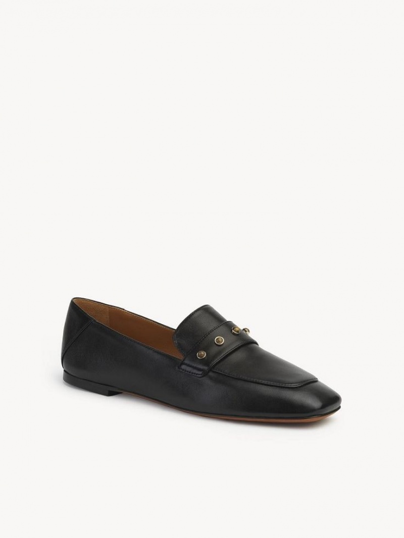 Black Chloe Aurna Low-heel Loafer | CHE-SR14246