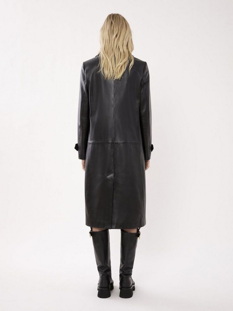 Black Chloe Below-the-knee Coats | CHE-SR13822