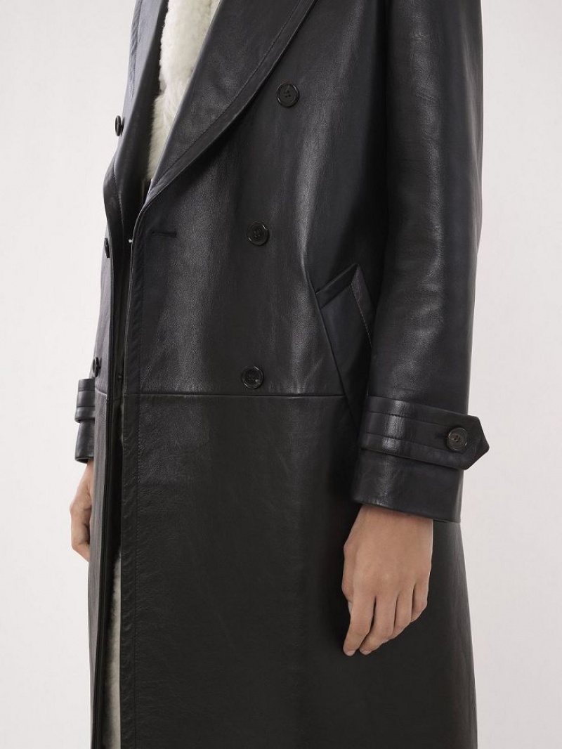 Black Chloe Below-the-knee Coats | CHE-SR13822