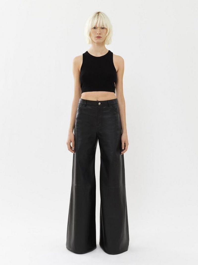 Black Chloe Cropped Knitwear | CHE-SR13939