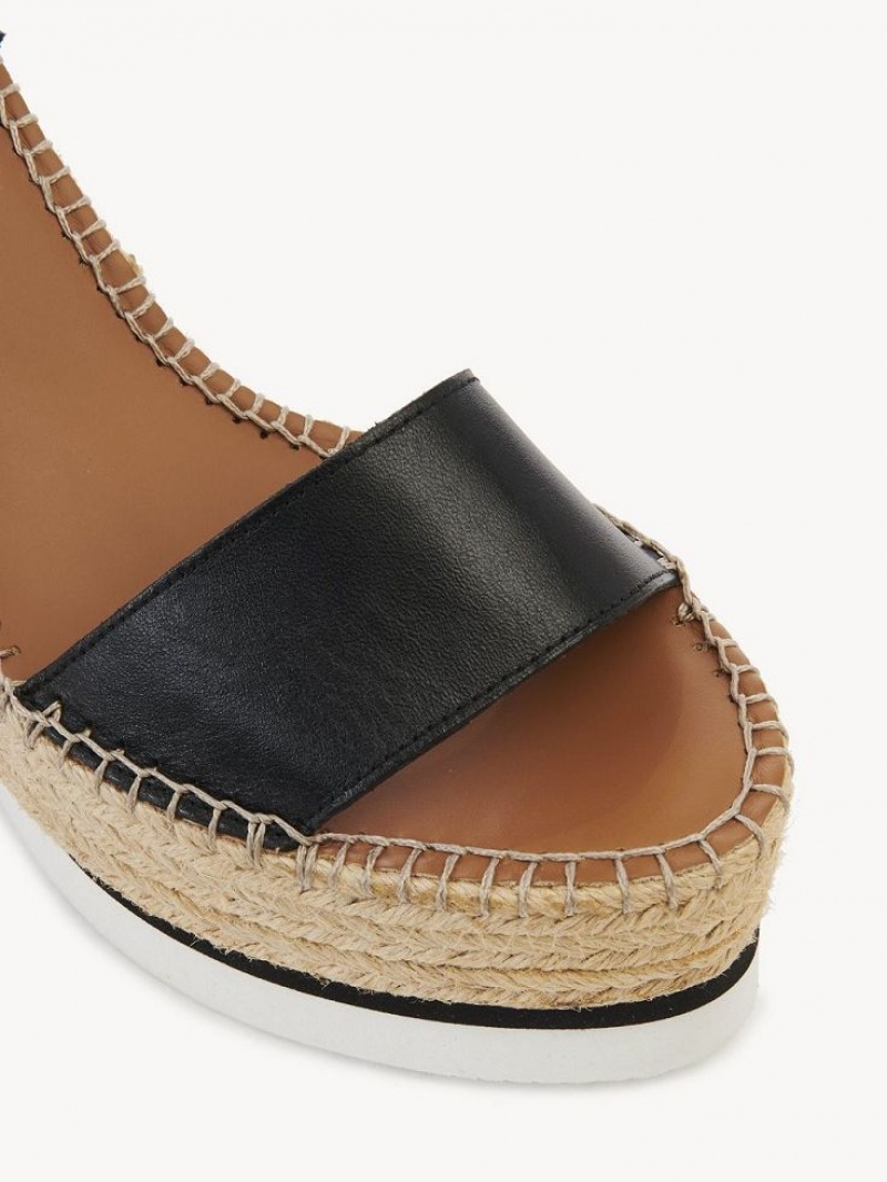 Black Chloe Glyn Espadrille Wedge | CHE-SR14839