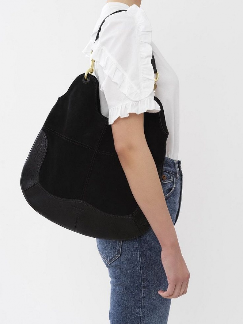 Black Chloe Hana Shopper Shoulder Bags | CHE-SR14624