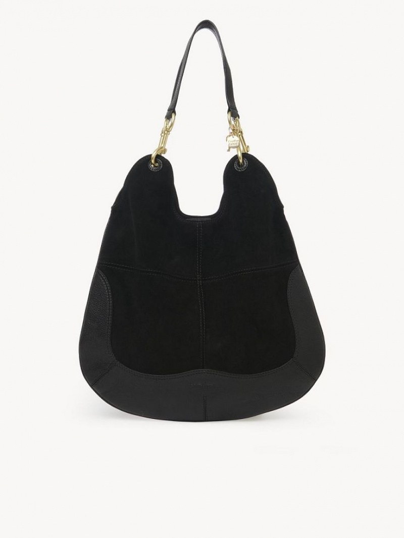 Black Chloe Hana Shopper Shoulder Bags | CHE-SR14624