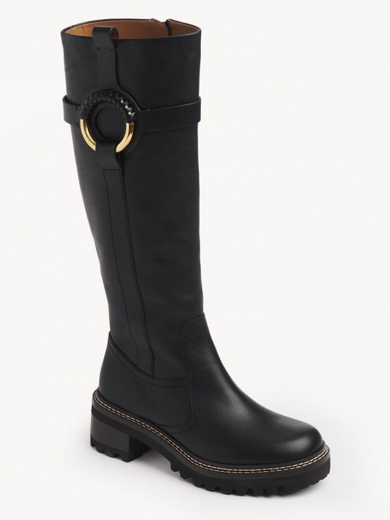 Black Chloe Hana Tall Boots | CHE-SR14893