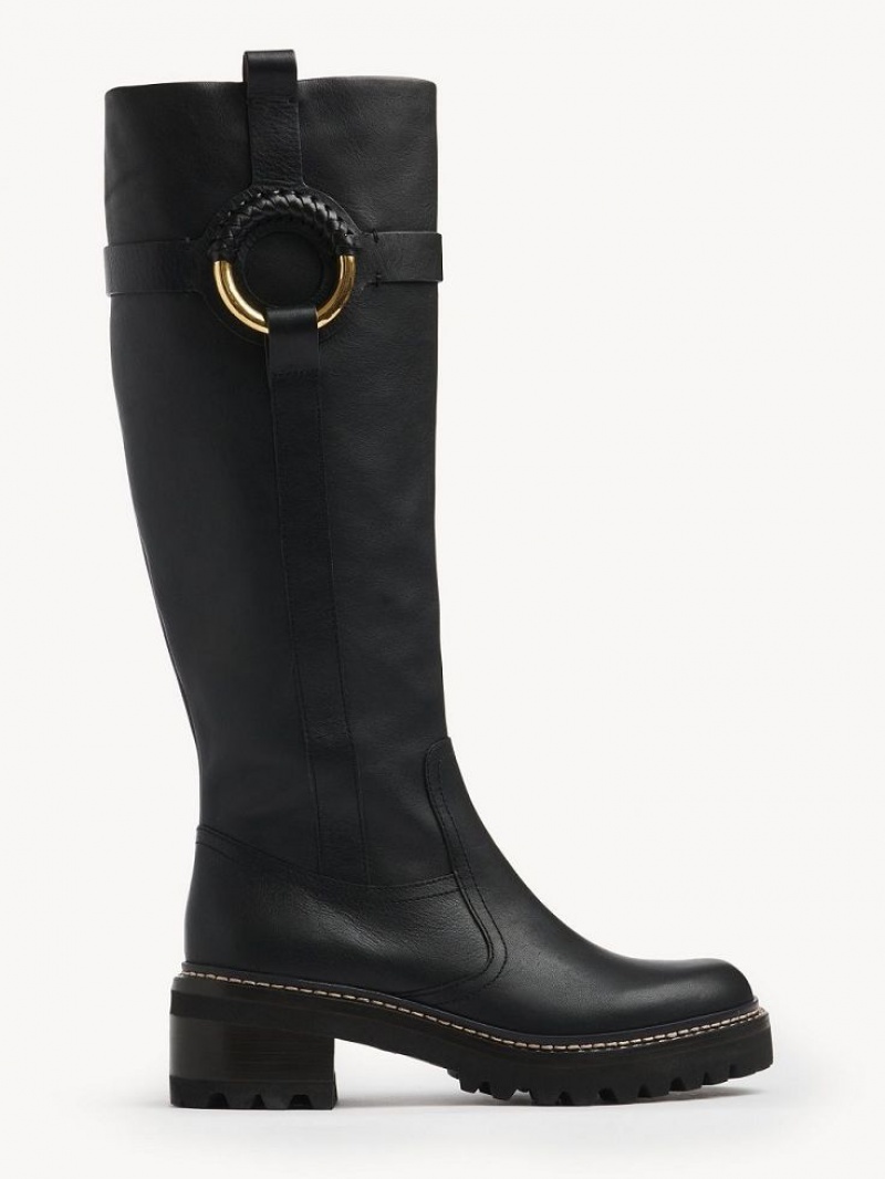 Black Chloe Hana Tall Boots | CHE-SR14893