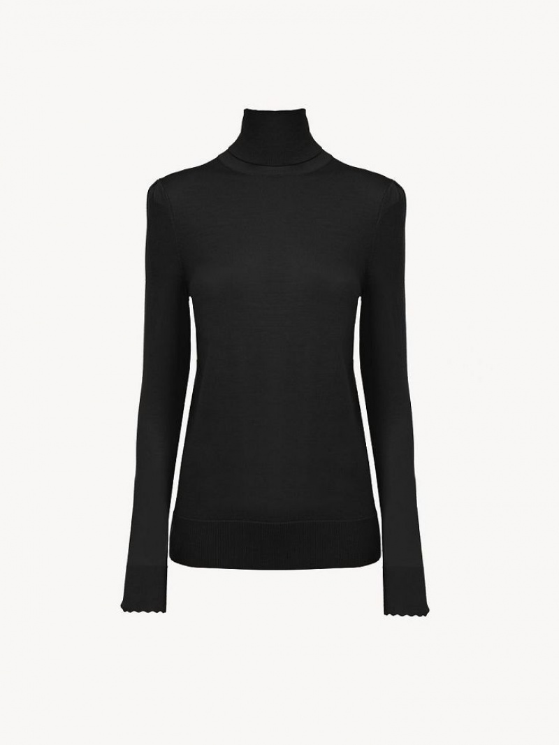 Black Chloe High-neck Knitwear | CHE-SR13925